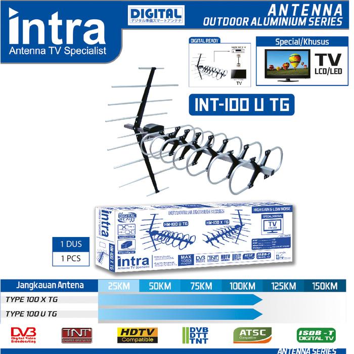 Antena TV Outdoor Digital INTRA INT-100U TG Best FOR LCD & LED TV