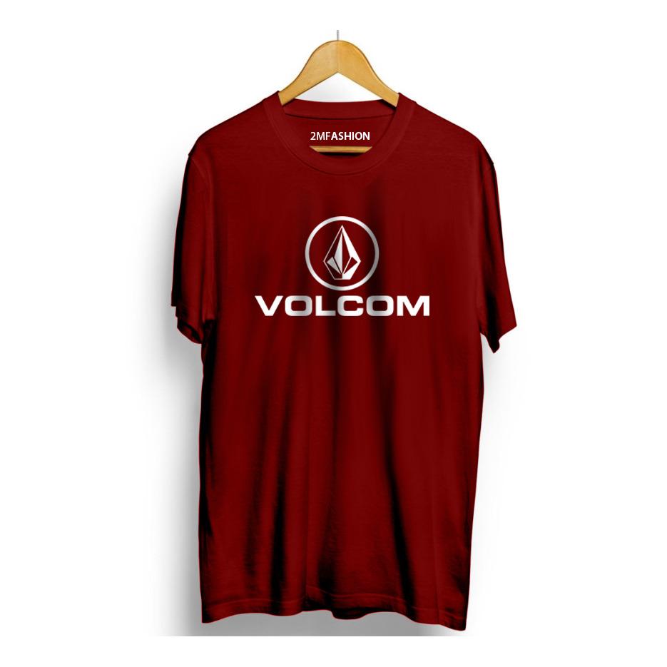TSHIRT VOLCOM MAROON PREMIUM - KAOS DISTRO VOLCOM