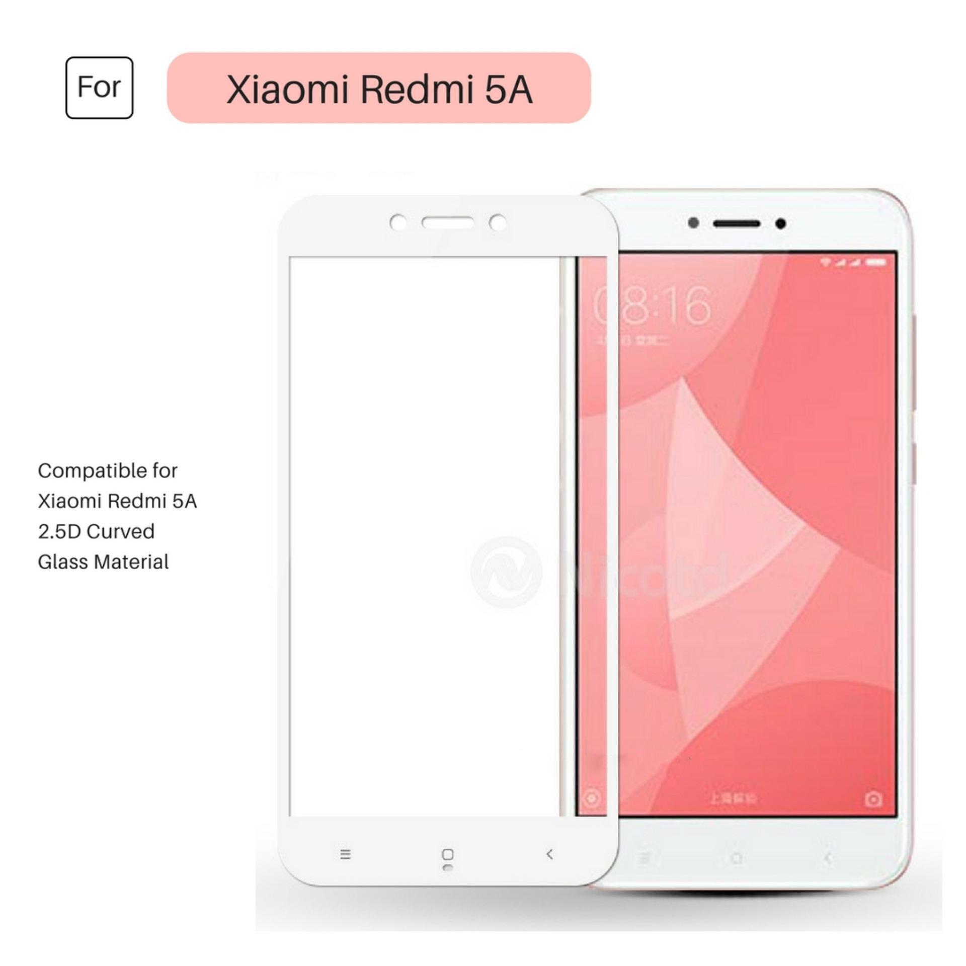 Jak Shop Tempered Glass Warna Full Corning Screen Protector For Xiaomi Redmi 5A - White