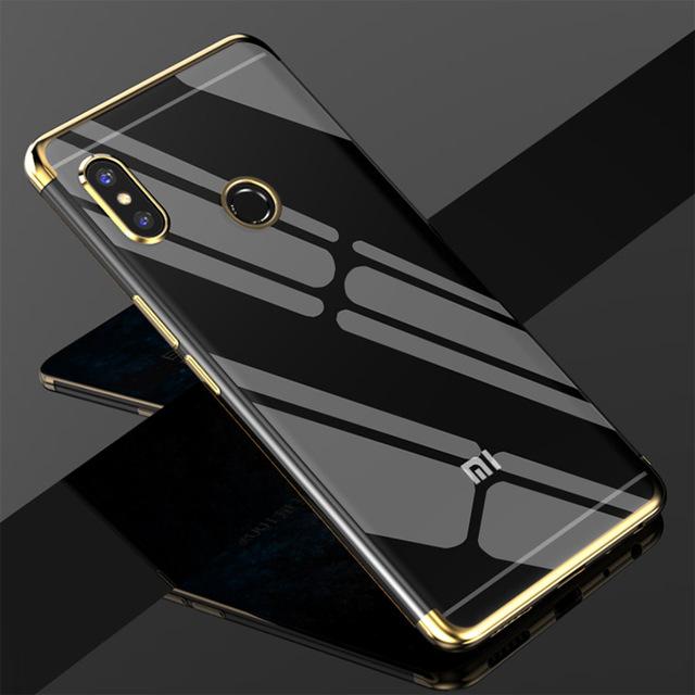 TPU PLATING Xiaomi Redmi Note 5 Pro AI Soft Case Transparant Back Cover Silicone Casing Ultra
