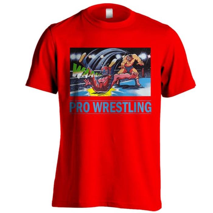 Kaos Pro Wrestling 001 Merah Ukuran S - XXL Baju Distro Combed 20S