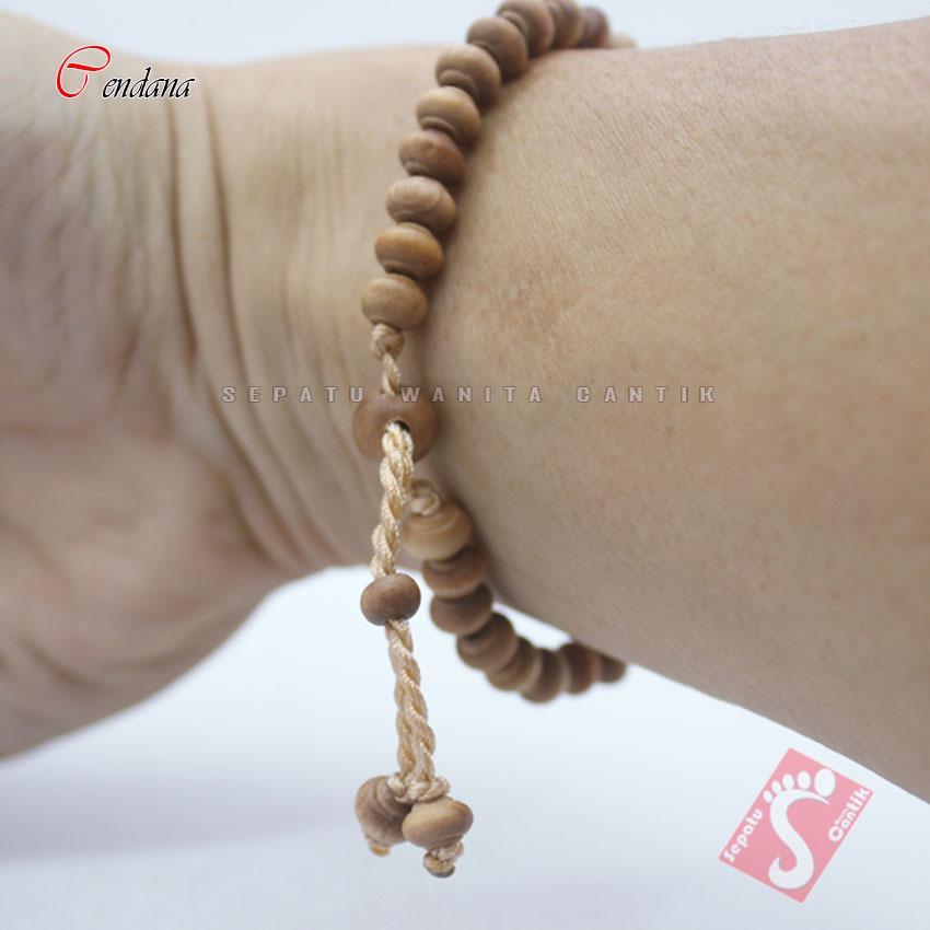Gelang Tangan Cendana - Gelang Tasbih Cendana Asli diameter 3mm- Kayu Langka Kualitas Premium GKC_T33