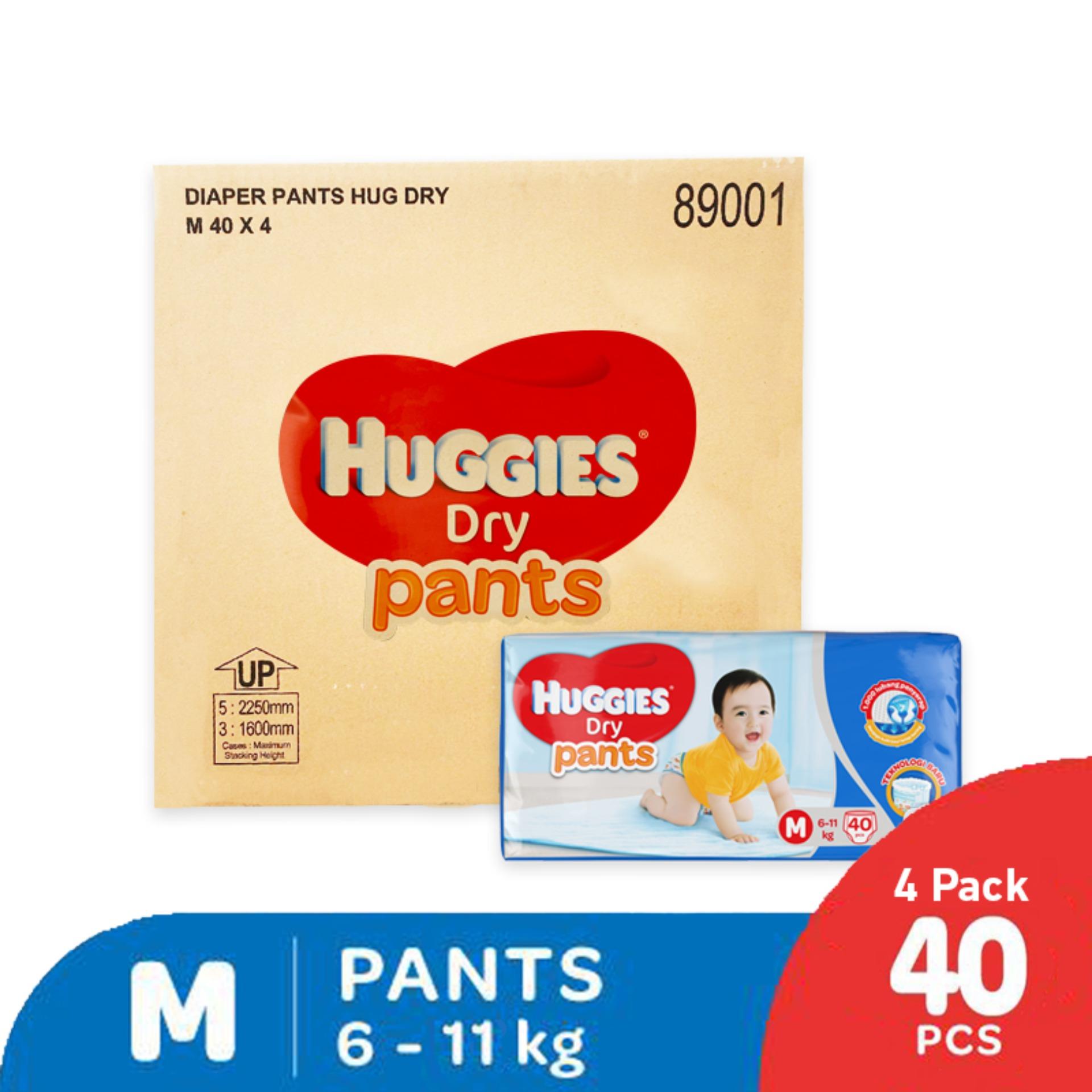 Huggies Dry Pants Popok Celana - M40 (4 Pack)