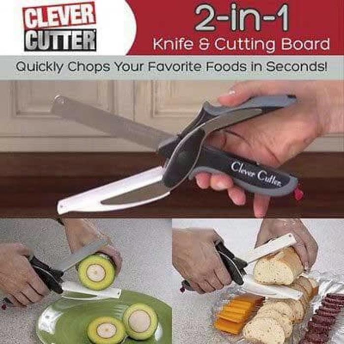 ... NEW PRODUK - |CLEVER CUTTER PISAU GUNTING PEMOTONG SAYUR BUAH| - PERALATAN DAPUR ...