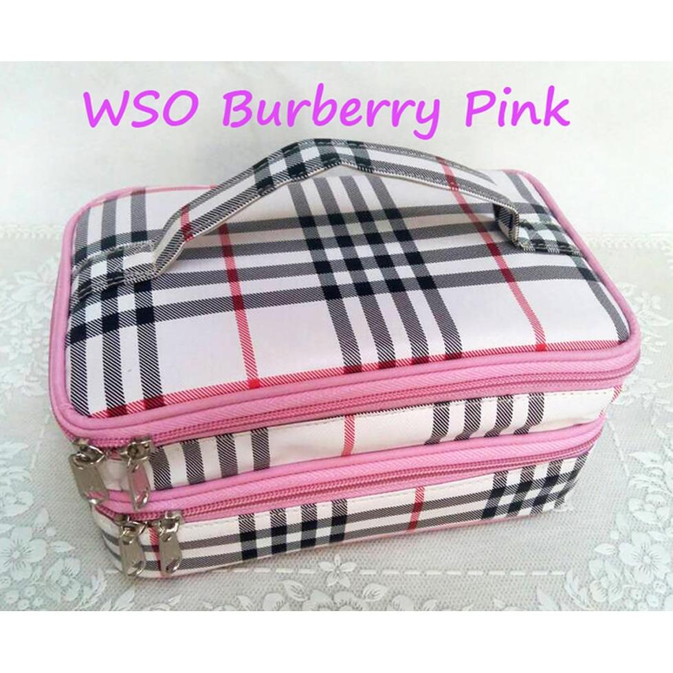 Woman Stuff Organizer Tas Kosmetik Wanita Motif Burberry