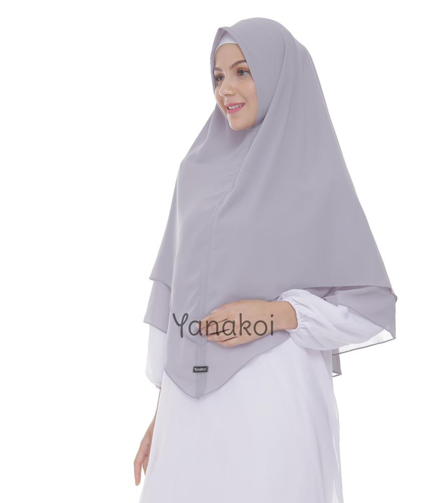 Yanakoi Hijab - Jilbab Kerudung Khimar Syafa Warna Abu Sliver Januari 2019 - 3 Yanakoi Hijab - Jilbab Kerudung Khimar Syafa Warna Abu Sliver - 3