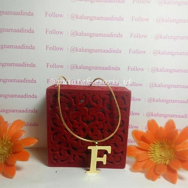 Jual Kalung Nama Gold Lapis emas 24 karat bisa cetak sesuai nama