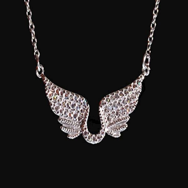 Kalung Perak EMAS PUTIH ASLI + Rantai - WGWC 010 (Garansi 6 Bulan)