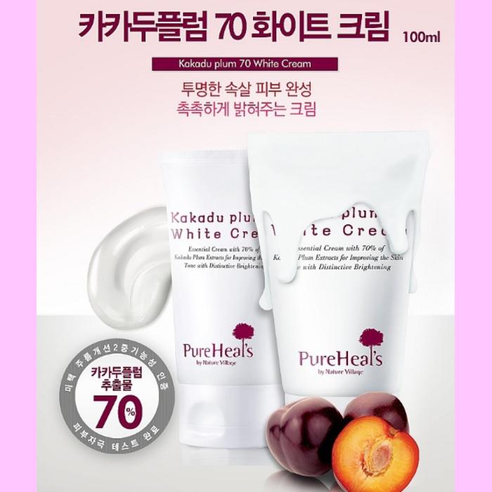 PUREHEAL's Kakadu Plum 70 White Cream Pemutih Wajah 100Ml Import