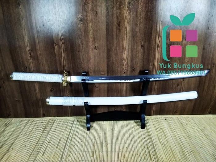 Pedang Samurai Katana Sakura White Gold PS35