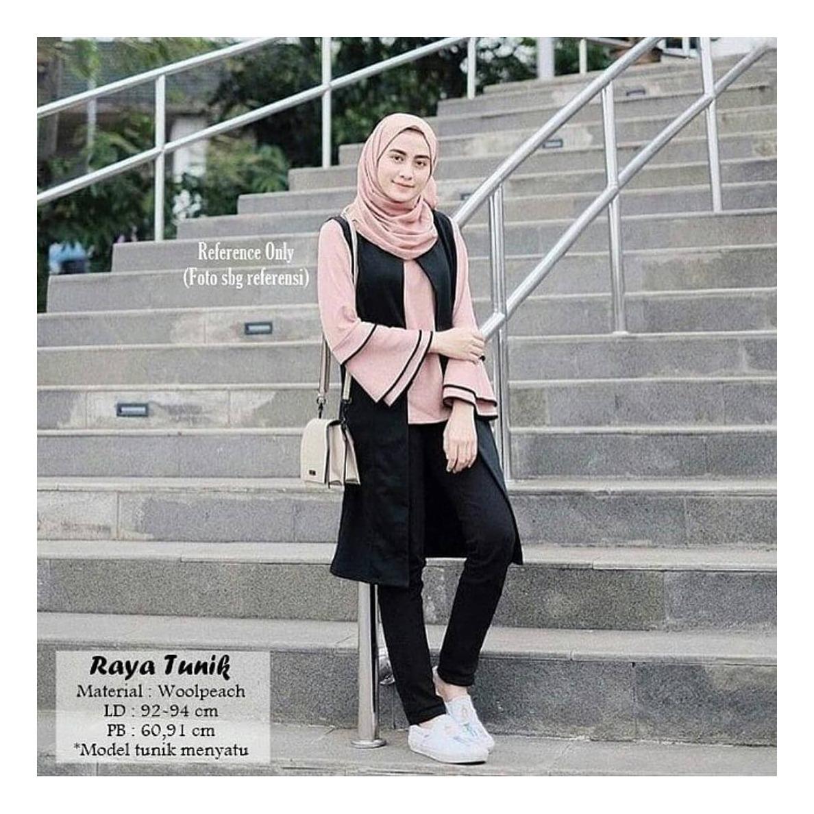 Tunic “SF RAYA” Baju Panjang Wanita Modern Atasan Wanita Kerja Casual Trendy