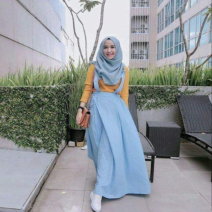 Setelan Jumpsuite “BC OCHA OVERALL” Wanita Bahan Balotely Jeans Katun Rubiah Baju Panjang Muslimah Hijab Moderen Trendy Fashionable