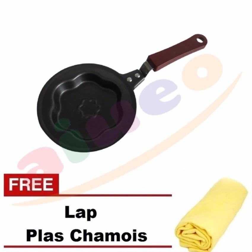 Ion Teflon Mini Non Stick Frying Fry Pan - Wajan Masak Karakter Anti Lengket Motif Bunga Bundling Lap Plas Chamois - 1 Pcs Ion Teflon Mini Non Stick Frying Fry Pan - Wajan Masak Karakter Anti Lengket Motif Bunga Bundling Lap Plas Chamois - 1 Pcs