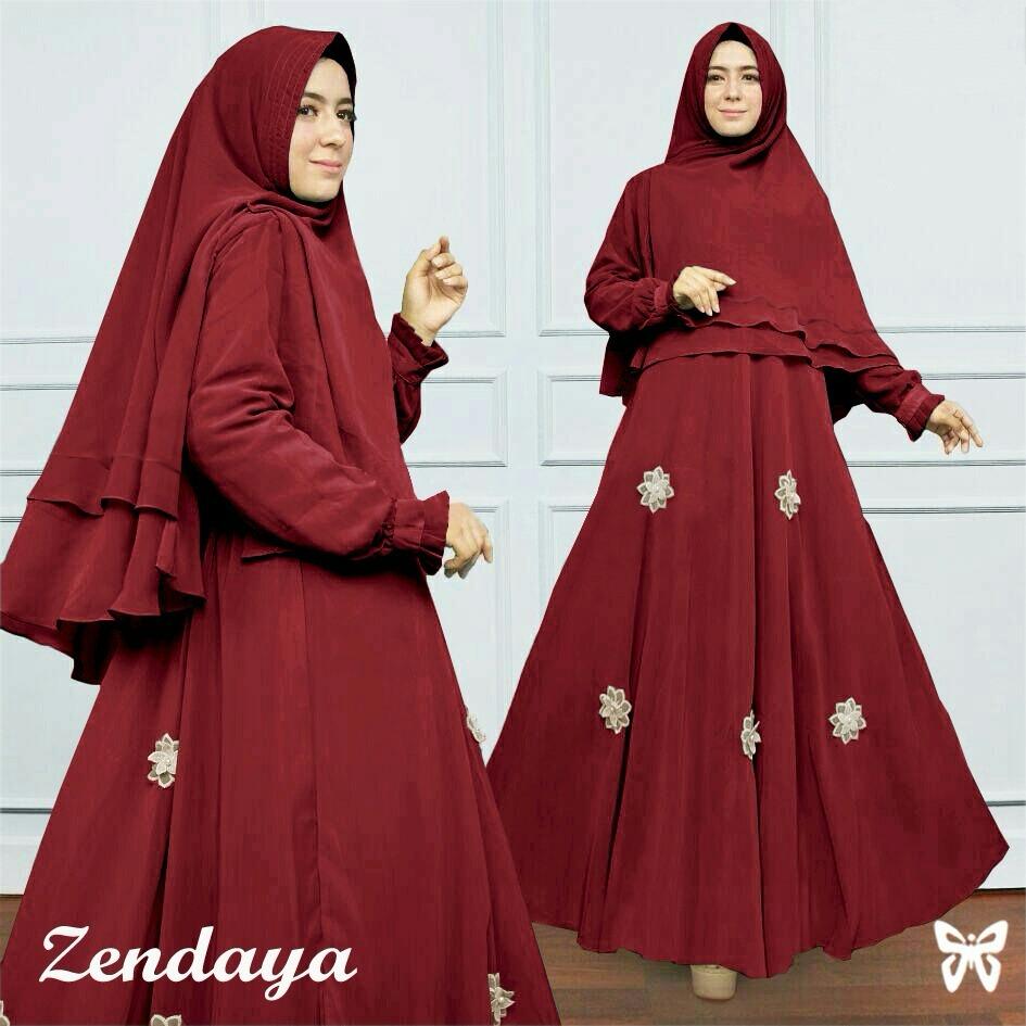 J&C Setelan Zendaya Syari / Dress Maxi / Maxi Muslim / Setelan Maxi Dress / Dress Muslim / Setelan Busana Muslim / Setelan Baju Muslim / Baju Gamis Wanita / Setelan Muslim / Hijab Fashion / Hijab Style