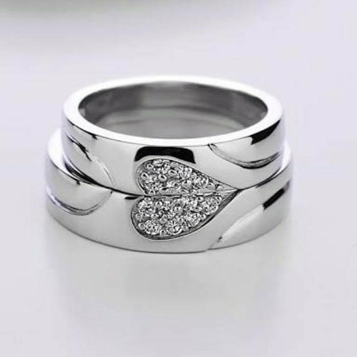 Cincin Pernikahan Cincin Tunangan Couple Bahan Perak Kode115