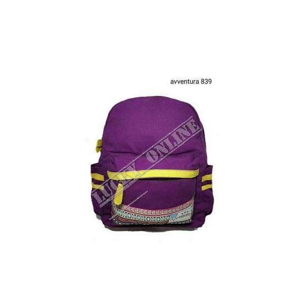 Tas Ransel Kanvas Motif Tribal/Batik/Distro/Fashion/Sekolah/Kerja/Ungu