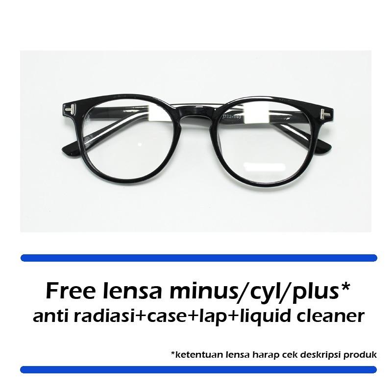 Frame Kacamata Baca / Plus / Minus Fashion Anti Radiasi 553 Hitam Kilap
