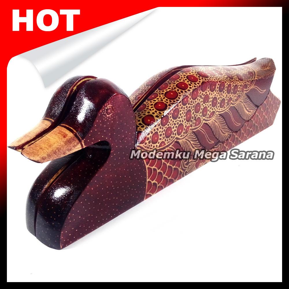 Mainan Tradisional Congklak Dakon Kayu Batik Bebek + Biji Kerang