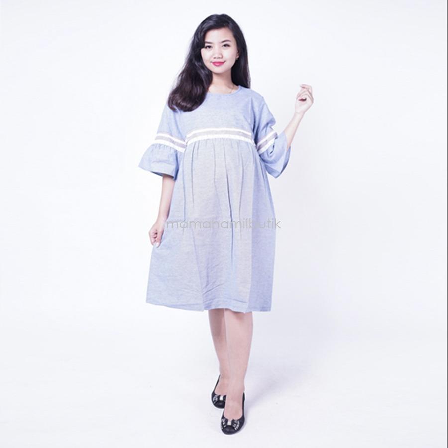 Baju Hamil Dress Hamil Menyusui Gessie Dress - DRO 895 / Baju Hamil dan Menyusui/ Baju Ibu Menyusui / Baju Gamis Ibu Menyusui / Baju Daster Ibu Menyusui / Baju Wanita Menyusui / Baju Menyusui Murah / Baju hamil Kerja