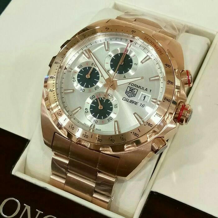 Jam Tangan Pria Mewah TAG HEUER CARRERA CALL I6 LIMITED EDITION GOLD