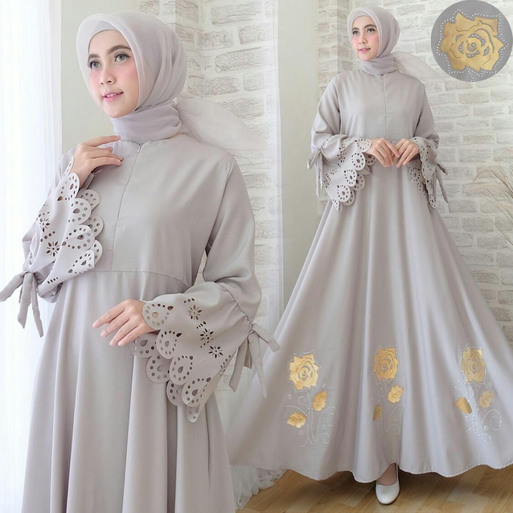 Snowshop Gamis Syari KaylaNew Colour - Baju Muslim / Fashion Wanita / Baju wanita / Baju Gamis / Busui / Gaun / Baloteli / XL / Jumbo / Syari