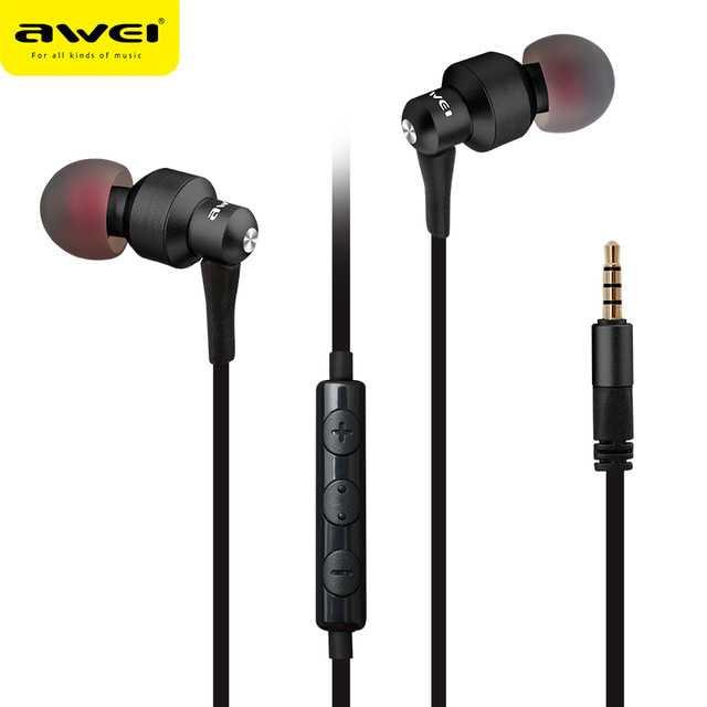 Best Seller!!! Awei Earphone Noise-Isolating with Mic - ES-50TY Original Asli Murah