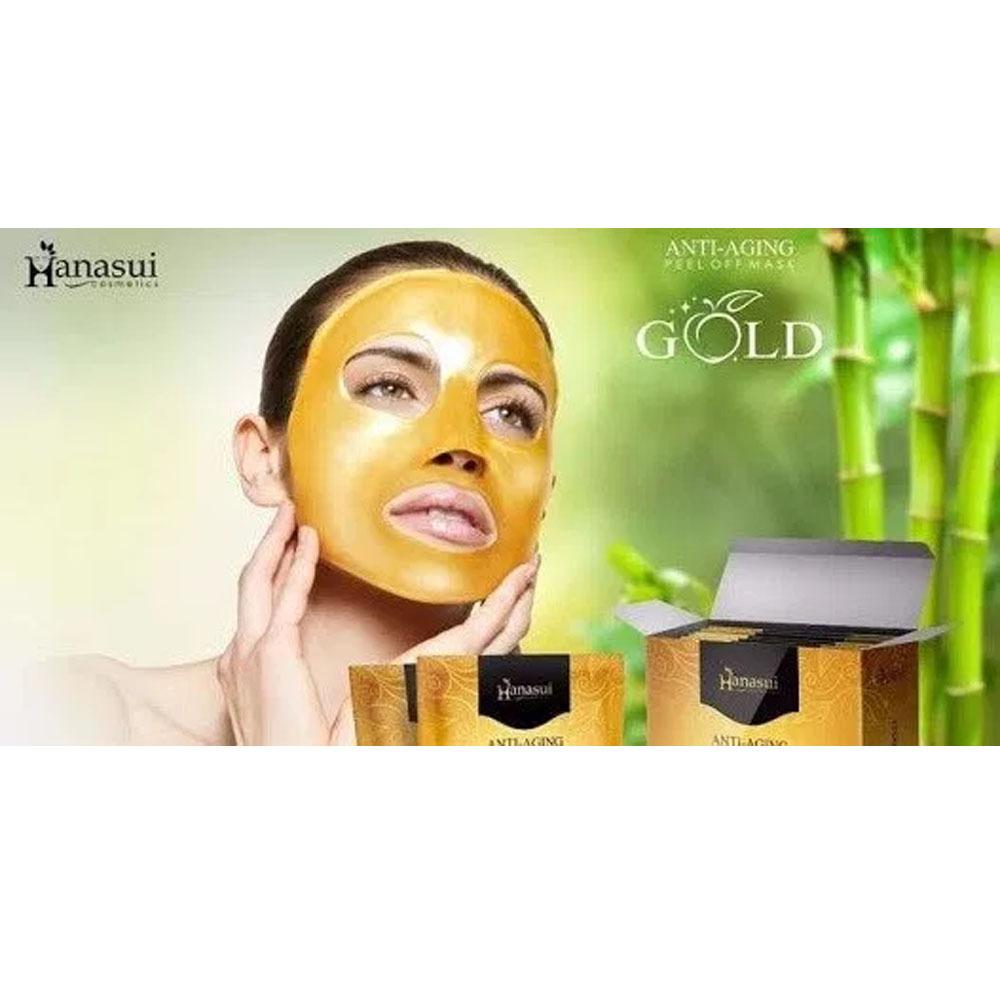 Hanasui Naturgo  Masker Lumpur Gold / Black Mask (BPOM)  10 Sachet -1 Box - Emas