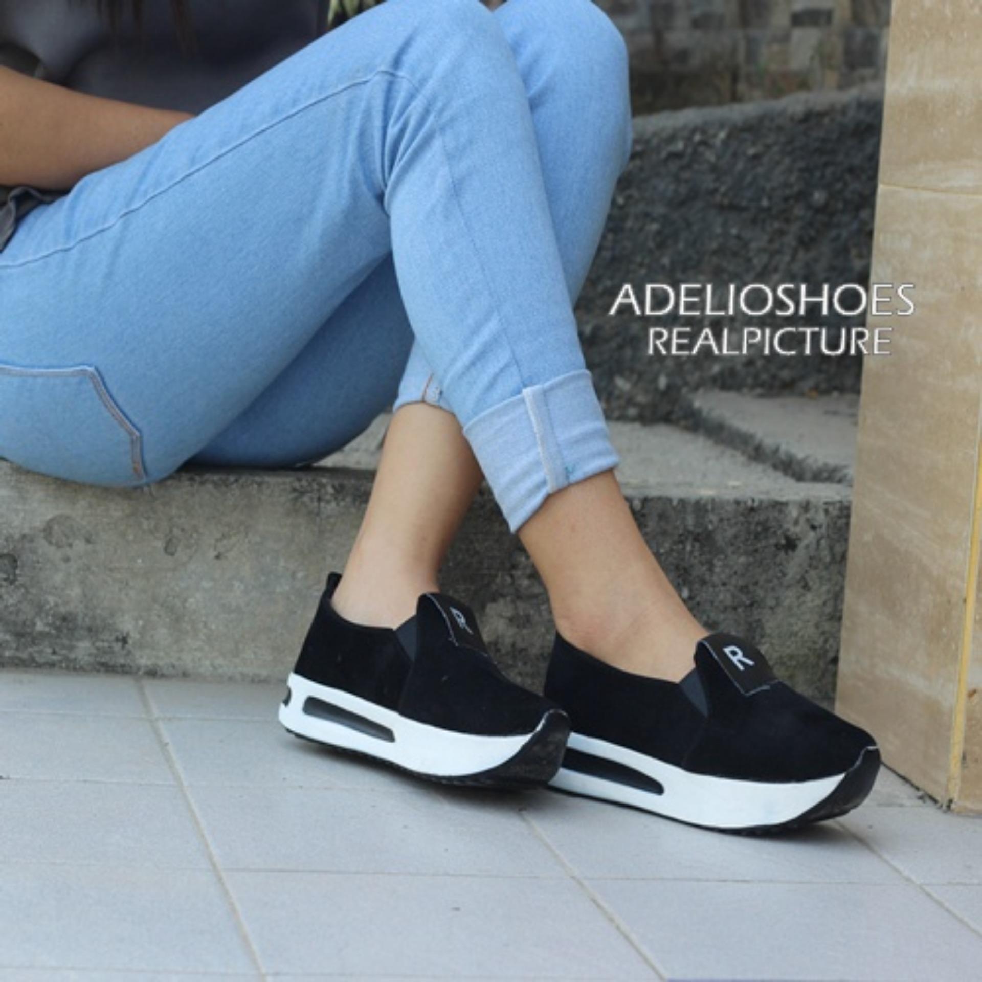 Fitur Adelioshoes Sepatu Wanita Slip Varm Sepatu Kuliah Sepatu Adelioshoes sepatu slip on wanita murah RR adla20