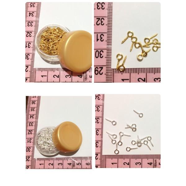 Eye Screw Eyescrew Gold Silver Plated Screw Kerajinan Tangan Craft - 3Dtg9c