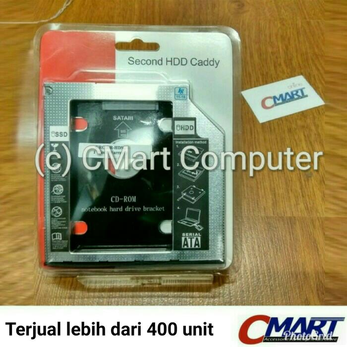 ORIGINAL - SSD HDD Caddy Slim 9.5mm SATA DVD Slot Hardisk - GRC-BR-HDSC95