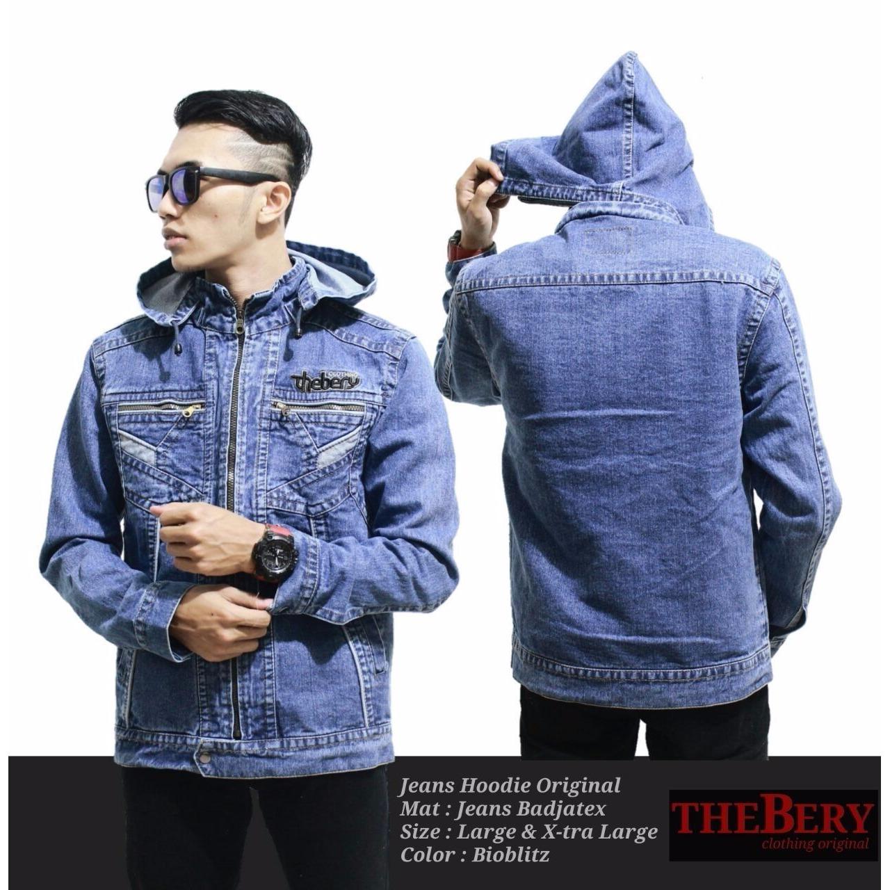 Jaket jeans denim pria / jaket the-bery
