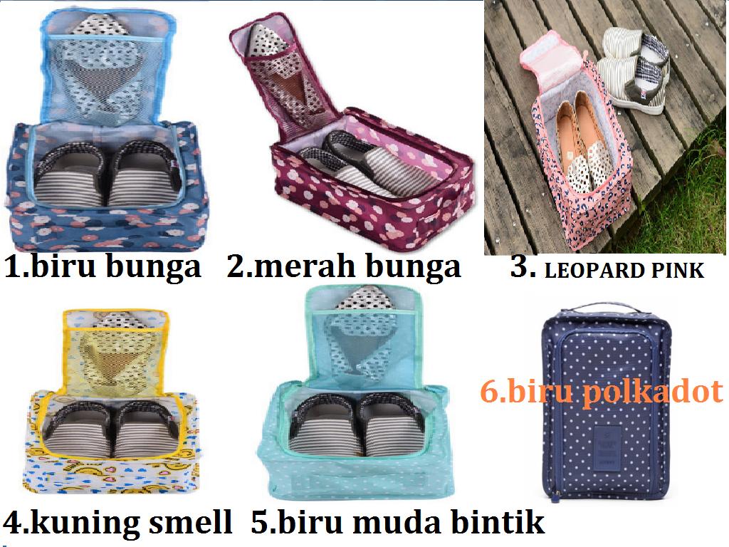 Tas Sepatu Sandal Shoes Pouch Travel Bag Organizer Handbag 2 Pasang Januari 2019 - 3 tas sepatu sandal shoes pouch travel bag organizer handbag 2 pasang - 3