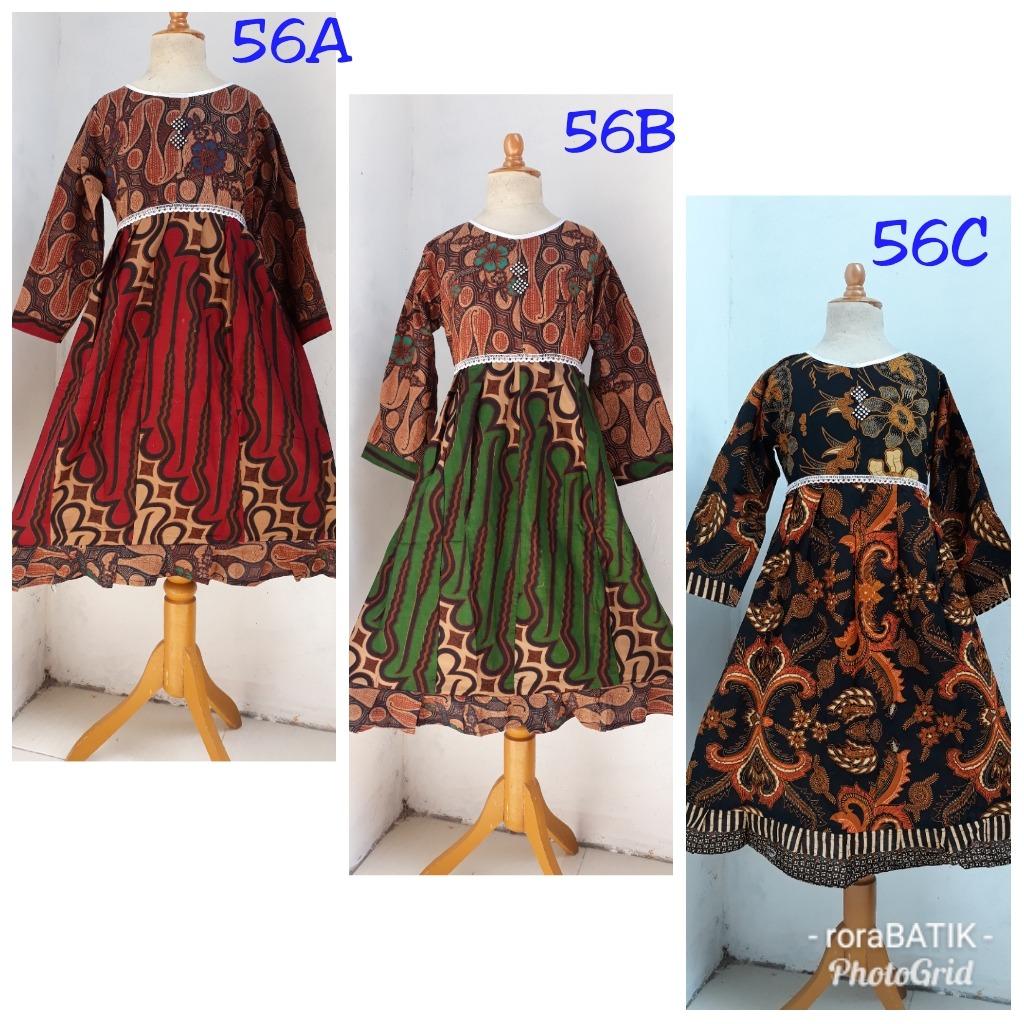 gamis batik anak 6-8 tahun