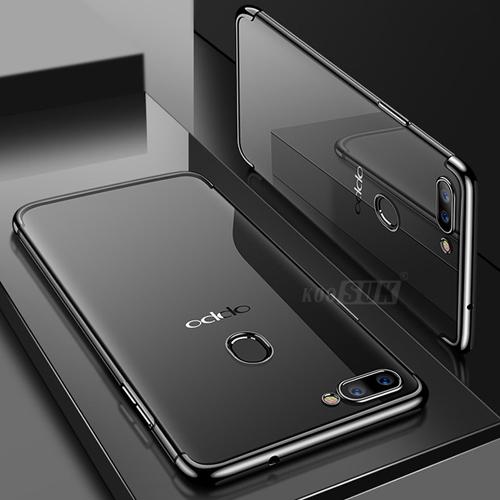 Detail Gambar TPU PLATING Case Oppo F7 Pro Plus Softcase Casing Transparant Ultra Thin Silicone Terbaru