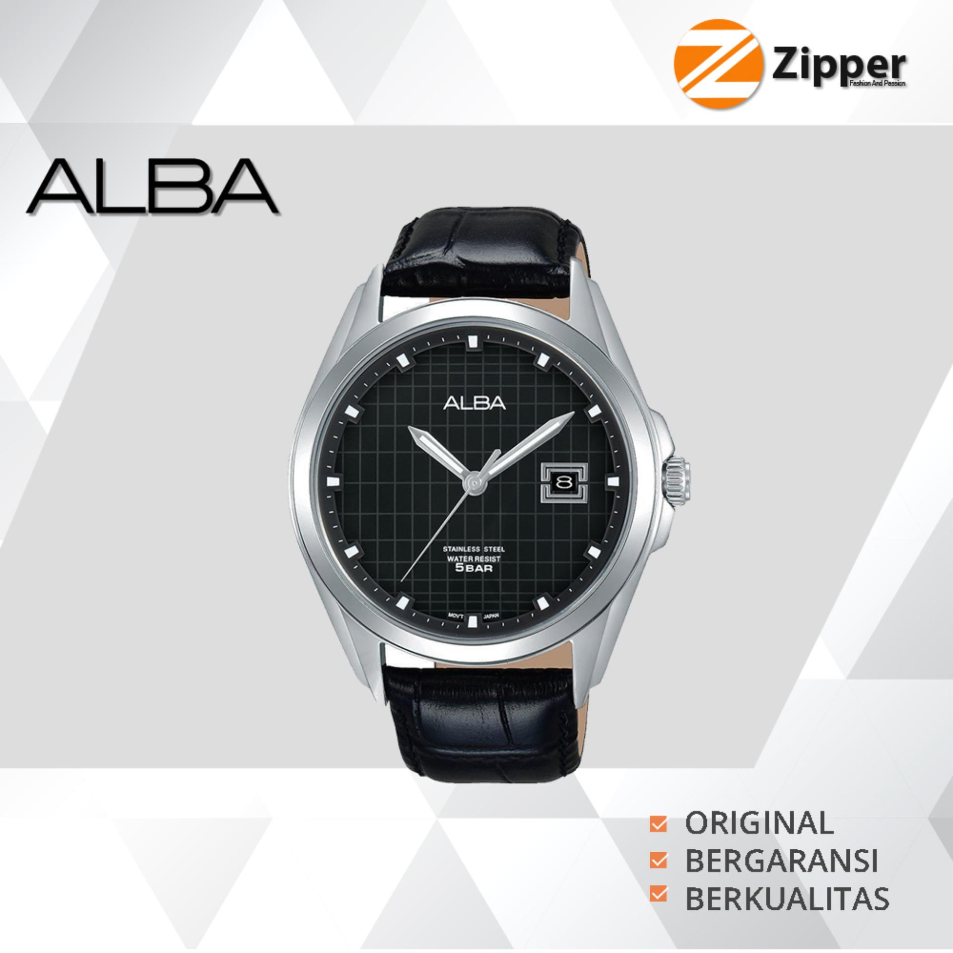 ALBA Pretige Jam Tangan Pria Tali Kulit / Stainless Steel Quartz Movement AS9C Series