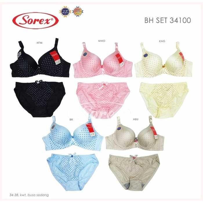 Original Set BRA dan Celana Bintik Set BH SOREX 34100 NEW Keluaran Terbaru, Gam Termurah