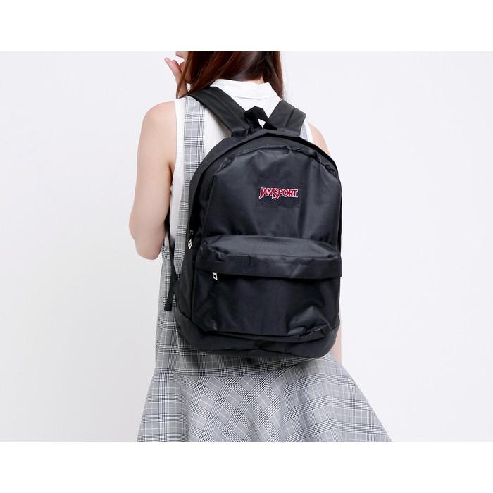 Tas Ransel Sekolah Jansport Black / Tas Pria Wanita Trendy Murah - Mstgzj