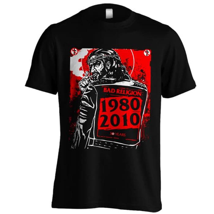 Kaos Band Bad Religion C12 Warna Hitam Ukuran S - XXL Baju Distro