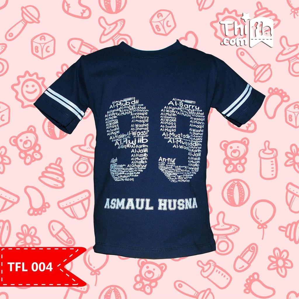 Promo Baju Anak Muslim / Kaos / Tangan Pendek / Asmaul Husna - TFL 004 Termurah