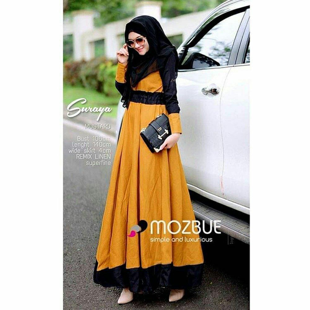 Baju Muslim Modern SURAYA DRESS Bahan BALOTELI Gamis Wanita Terbaru 2020 Modern Remaja Gamis Wanita Gamis Wanita Murah Simple
