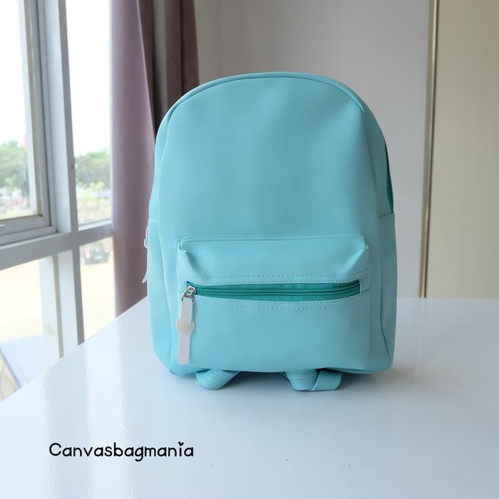 Tas Backpack Branded Wanita Cantik Berkelas TAS RANSEL UKURAN MEDIUM/SEDANG BAHAN KULIT TAIGA (MINT) HARGA GROSIR