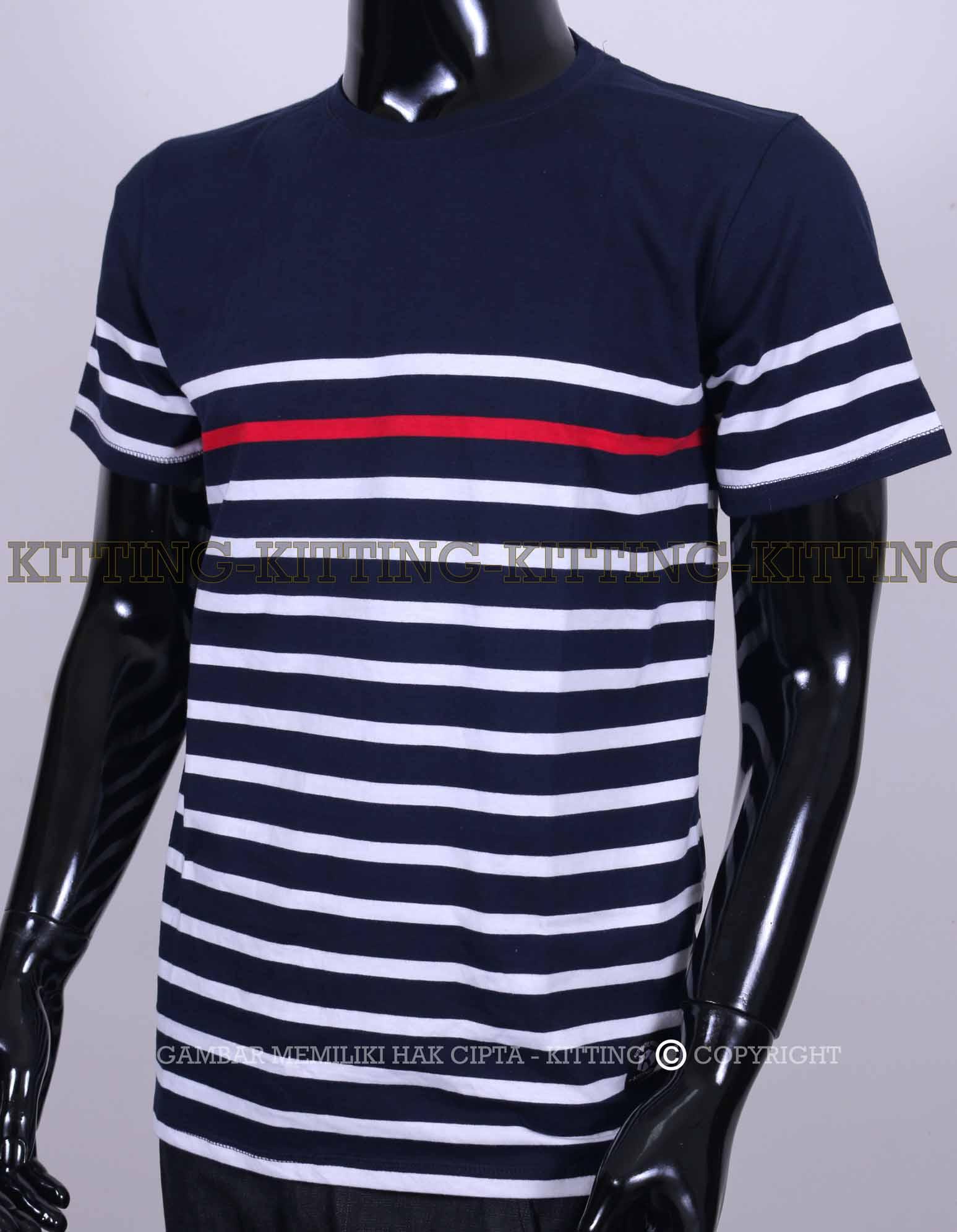 Awwestore-KAOS STRIP LENGAN PENDEK/ KAOS GARIS / KAOS SALUR / KAOS STRIPE/