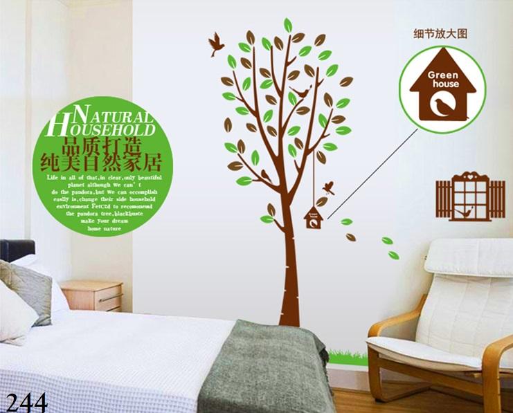 Detail Gambar Wallsticker / Wall Sticker / Wallstiker / Wall Stiker / Stiker Dinding / Hiasan Dinding 244 Green House Terbaru