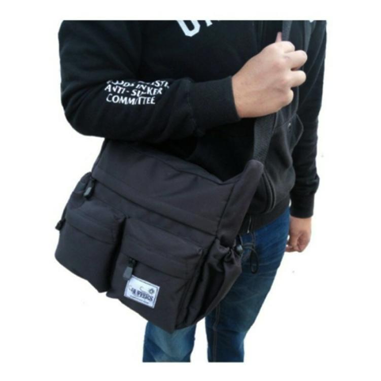 Buffers Tas Selempang Sports - Shoulder Bag Cordura LLC777 - Black - Tas Sandang Pria Tas Messenger Tas Slempang Crossbody Man Tas Fashion Pria