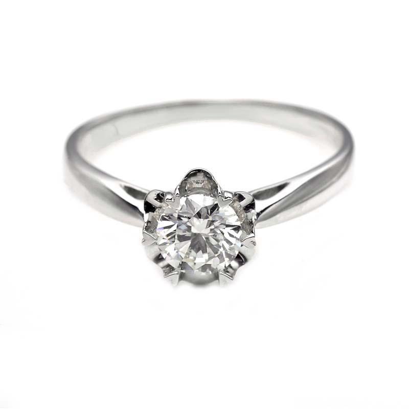 Tiaria DJXJZ005 Perhiasan emas cincin emas putih 18K dan berlian