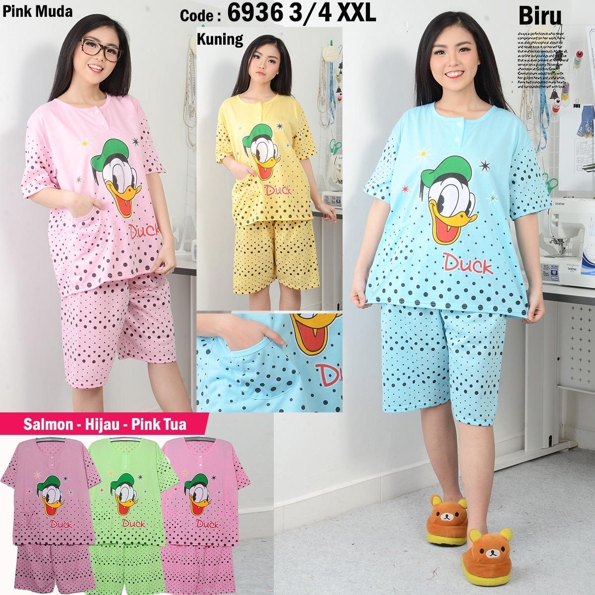 ADORA BABYDOLL PIYAMA BAJU TIDUR 6936 3/4 DUCK XXL