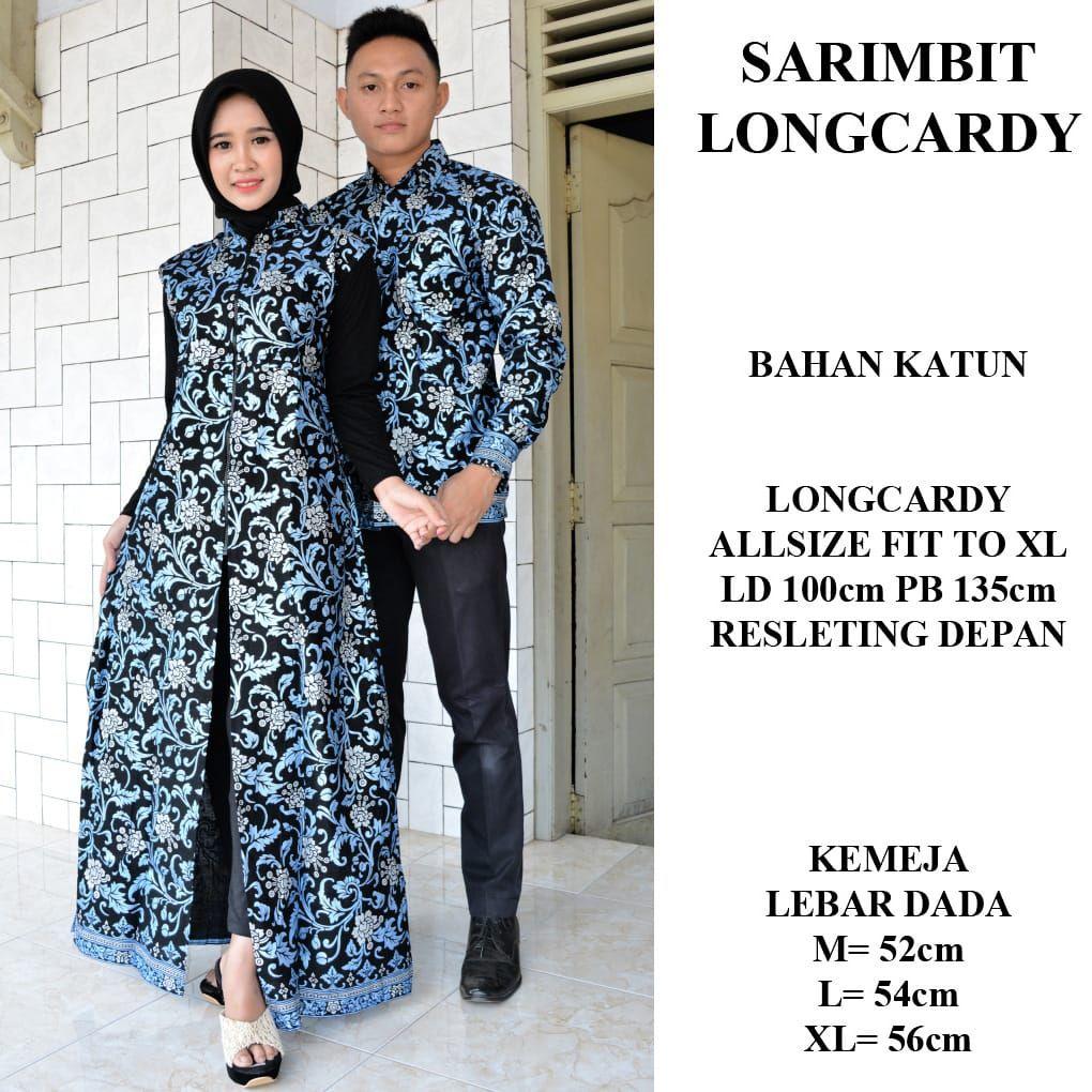 Baju Batik Couple Keluarga Warna Biru