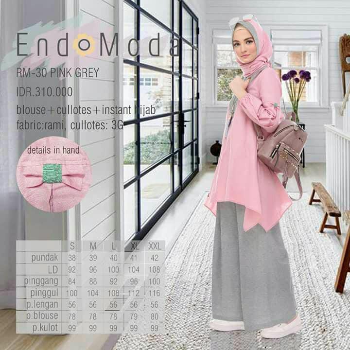 Setelan Kulot Endomoda RM 30 Pink