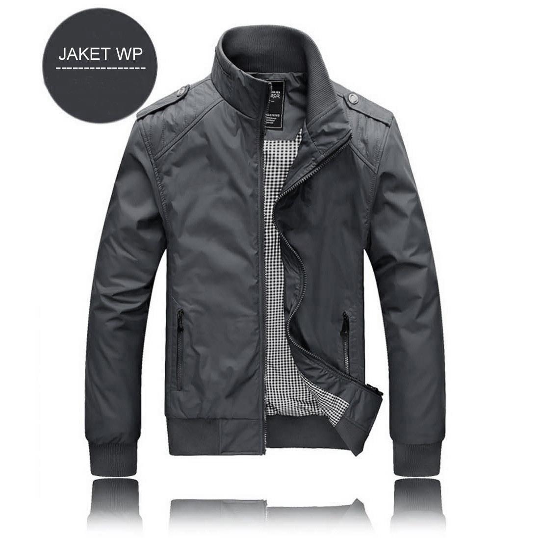 Jaket Wp Pria Polos. Waterproof Anti Air. Tersedia 6 Warna. Grosir Distro Bomber Bandung. Jaket Bola Motor Gunung Nyaman Dipakai