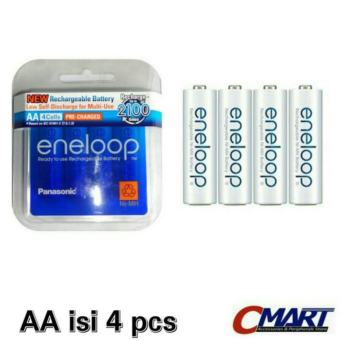 Panasonic eneloop Rechargeable Battery (AA) Batere 4pcs BK-3MCCE/4T
